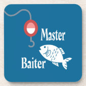 Master Baiter Vist Funny Novelty Fish Joke Bier Onderzetter (Voorkant)