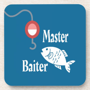 Master Baiter Vist Funny Novelty Fish Joke Bier Onderzetter