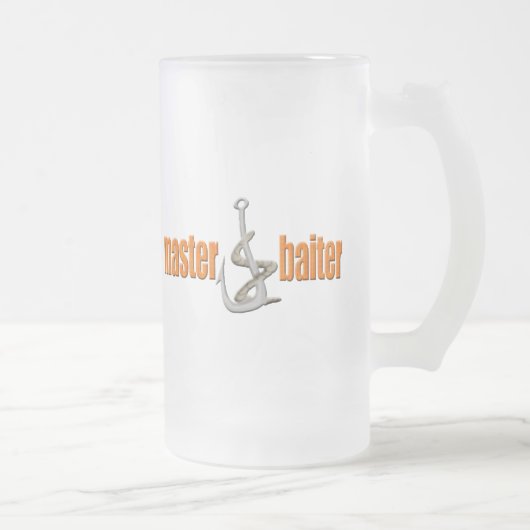 Master Baiter Vist T-shirts Gifts Matglas Bierpul (Rechts)
