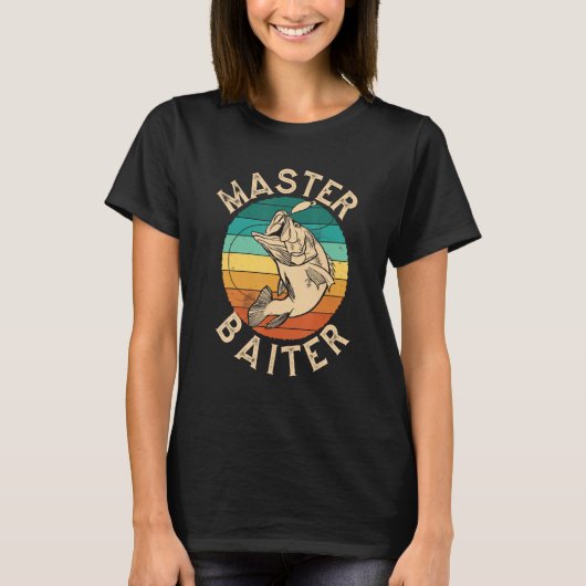 Master Baiter Vist Visser Grappig Gevist Angl T-shirt (Voorkant)