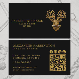 Master Barber Shop Gouden Hert Qr Code Sociale Pic Visitekaartje
