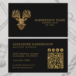 Master Barber Shop Gouden Hert Qr Code Sociale Pic Visitekaartje