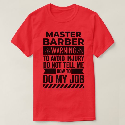 Master Barber Warning Classic TShirt (Design voorkant)