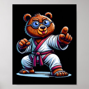 Master Beer Karate Beer Martial Arts Ursus Sensei Poster
