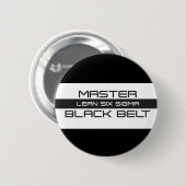 Master Black Belt Ronde Button 5,7 Cm (Voorkant /achterkant)
