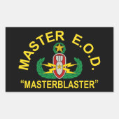 Master Blaster Rechthoekige Sticker (Voorkant)
