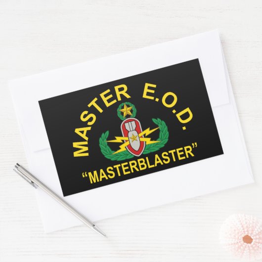 Master Blaster Rechthoekige Sticker (Envelop)