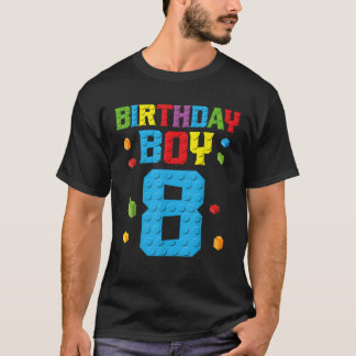 Master Bouwer 8e Verjaardag Jongen 8 Acht Jaar Bou T-shirt