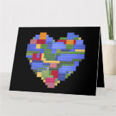 Master Bouwer Blok Baksteen Bouwen Hart Valentin Kaart (Voorkant)