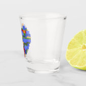 Master Bouwer Blok Baksteen Bouwen Hart Valentin Shot Glas (Rechts)