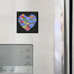 Master Bouwer Blok Baksteen Hart Valentin Magneet