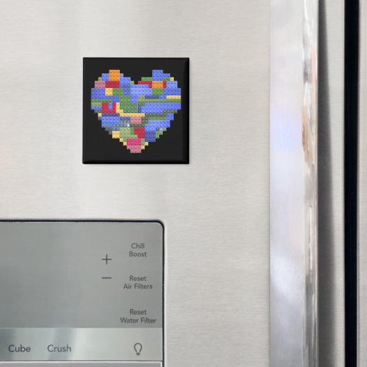 Master Bouwer Blok Baksteen Hart Valentin Magneet (Insitu (Koelkast))