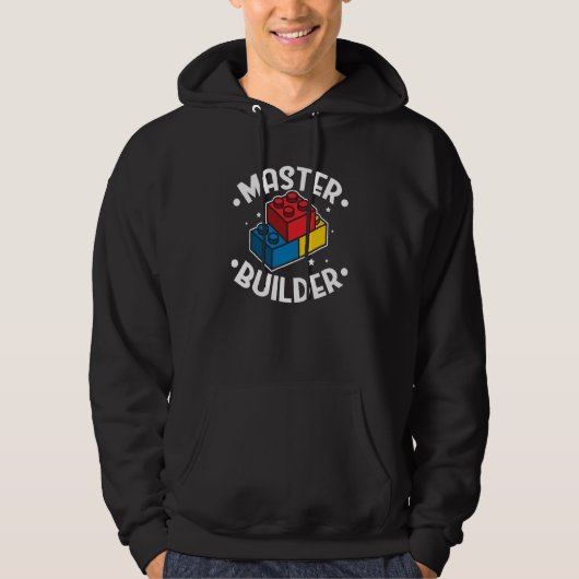 Master Bouwer Bouwstenen Mannen Vrouwen Jeugd 4 Hoodie (Voorkant)