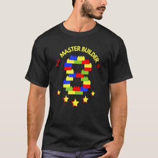 Master Bouwer Cute Blok Bouwen 8e Verjaardag Bo T-shirt