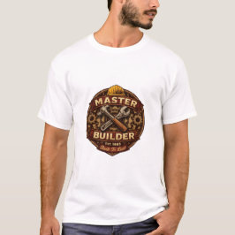 Master Bouwer Est 1965 Vintage Badge Logo Ontwerp T-shirt