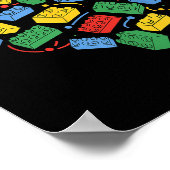 Master Builder Block Brick Building Heart Poster (Hoek)