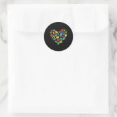 Master Builder Block Brick Building Heart Ronde Sticker (Tas)