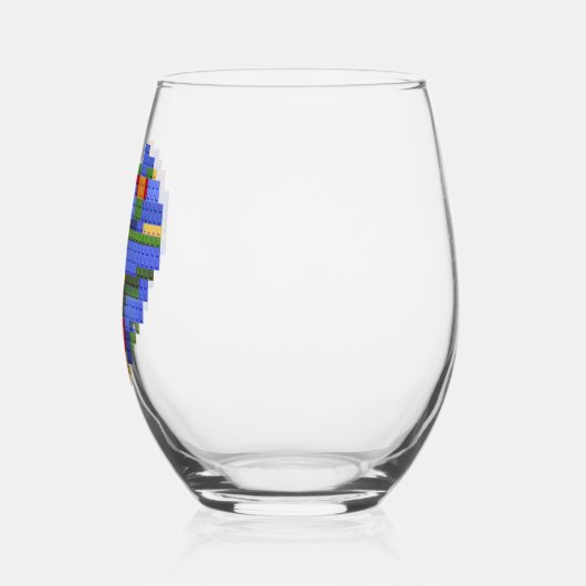 Master Builder Block Brick Building Heart Valentin Wijnglas Zonder Voet (Rechts)