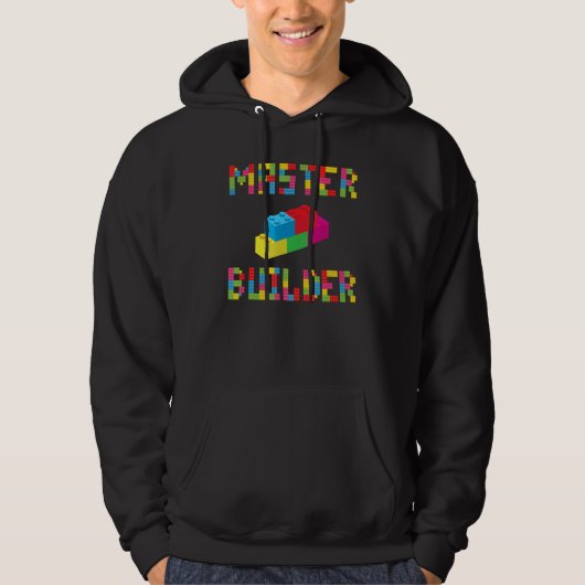 Master Builder Block Building Master Brick Builder Hoodie (Voorkant)