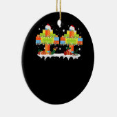 Master Builder Bloksteen Bouw Boom Kerstmis Keramisch Ornament (Rechts)