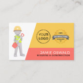 Master Builder, bouwbedrijf, bouwmachines Visitekaartje (Voorkant)