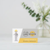 Master Builder, bouwbedrijf, bouwmachines Visitekaartje (Staand voorkant)