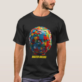 Master Builder Bouwstenen Baksteen Bouwer T-shirt