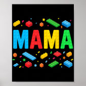 Master Builder bouwstenen blokken grappige moeder Poster (Voorkant)