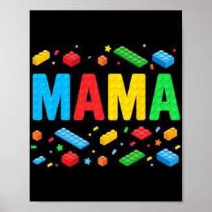 Master Builder bouwstenen blokken grappige moeder Poster