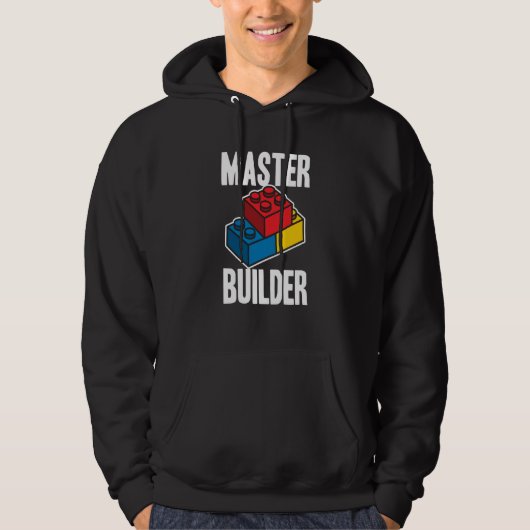 Master Builder Bouwstenen Mannen Vrouwen Jeugd 3 Hoodie (Voorkant)