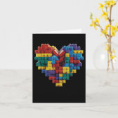 Master Builder Boy Block Brick Building Heart Vale Kaart (Gele Bloem)