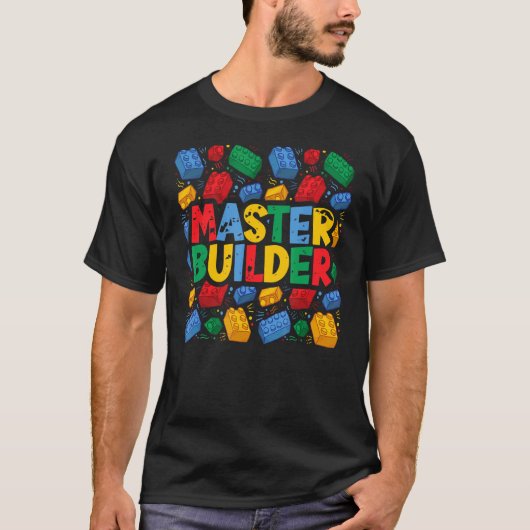 Master Builder Brick-klokken T-shirt (Voorkant)