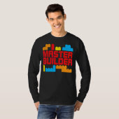 Master Builder Building Blocks Brick Toys Kinder T T-shirt (Voorkant volledig)