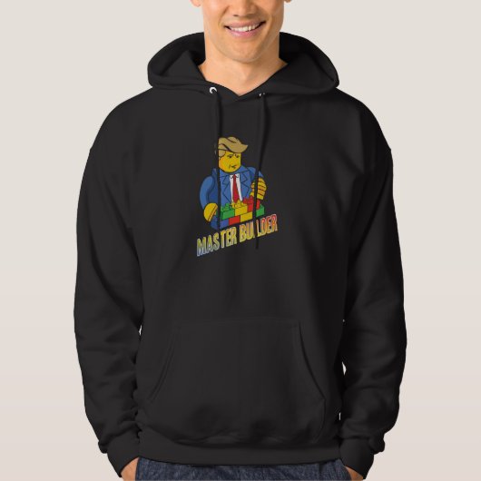 Master Builder Building Blocks Mannen Vrouwen Jeug Hoodie (Voorkant)