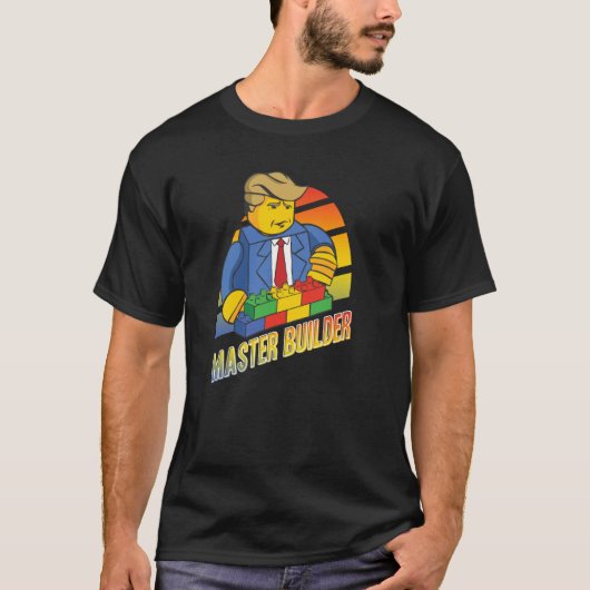 Master Builder Building Blocks Mannen Vrouwen Jeug T-shirt (Voorkant)