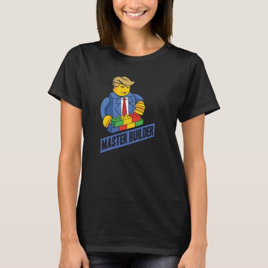 Master Builder Building Blocks Mannen Vrouwen Jeug T-shirt (Voorkant)