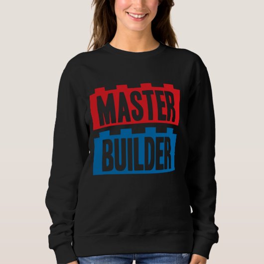 Master Builder Building Blocks Mannen Vrouwen Jeug Trui (Voorkant)