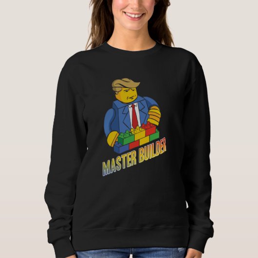 Master Builder Building Blocks Mannen Vrouwen Jeug Trui (Voorkant)