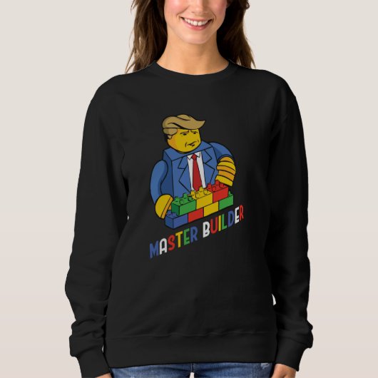 Master Builder Building Blocks Mannen Vrouwen Jeug Trui (Voorkant)