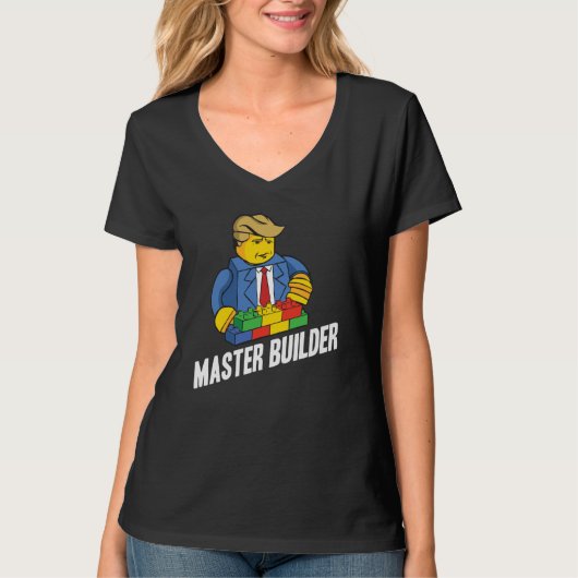Master Builder Building Blocks Men Women Youth  28 T-shirt (Voorkant)