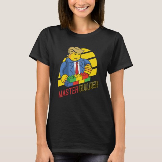 Master Builder Building Blocks Men Women Youth 7 T-shirt (Voorkant)