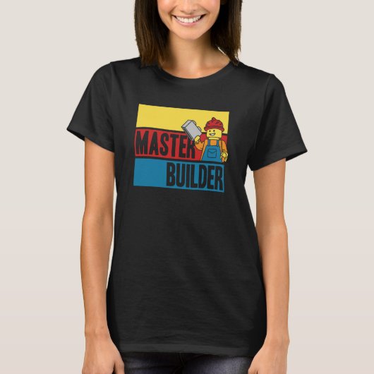 Master Builder Building Blocks Men Women Youth T-shirt (Voorkant)