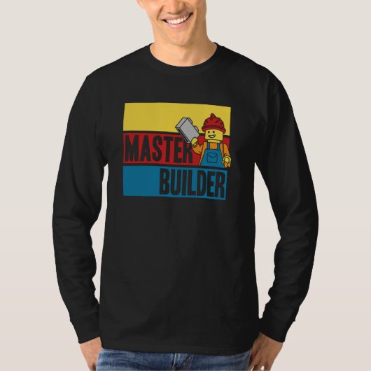 Master Builder Building Blocks Men Women Youth T-shirt (Voorkant)