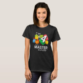 Master Builder Cute Block Building 4th Birthday Bo T-shirt (Voorkant volledig)