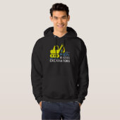 Master Builder Cute Block Building Excavator Hoodie (Voorkant volledig)