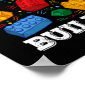 Master Builder Cute Block Building Kinder Speys Br Poster (Hoek)