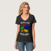 Master Builder Cute Block Building Kinder Speys Br T-shirt (Voorkant volledig)