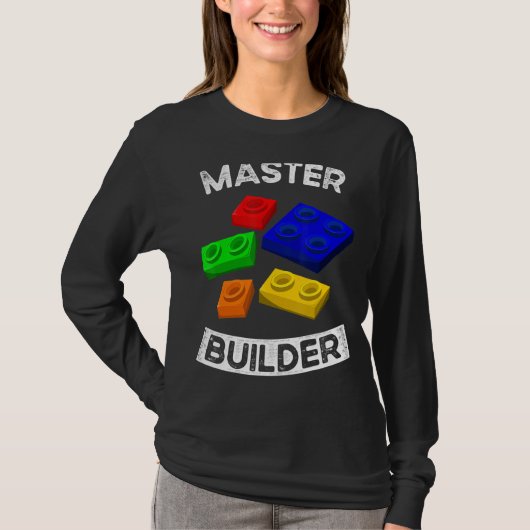 Master Builder Cute Block Building Kinder Speys Br T-shirt (Voorkant)