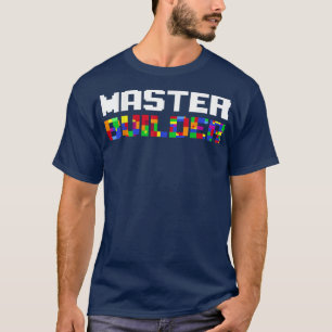 Master Builder Cute Block Building Kinder Speys Br T-shirt