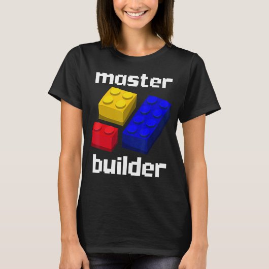 Master Builder Cute Block Building Kinder Speys Br T-shirt (Voorkant)